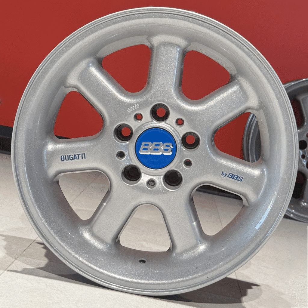 Bbs bugatti automasinas disks pulverkrasots oem silver blast lv