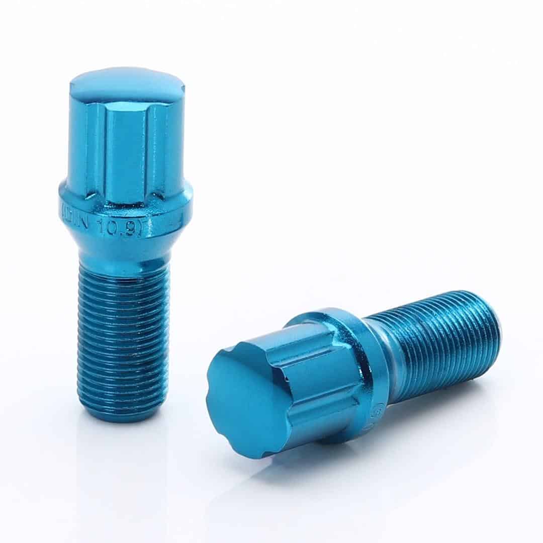 JR Screws Blue JB1-1415H27BL M14x1.5x27 JB1 Hex 20mm Conical 60° 20 pcs + Key