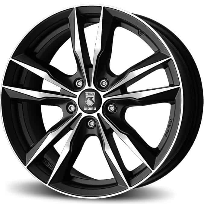Reds Fast Matt Black polished 7.5x17 5x108 ET45 CB72.3