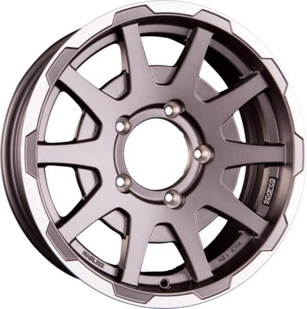 Sparco Dakar Matt Dark Greey Lip Polished NO CAP 5,5x16 5x139.7 ET5 CB108,1