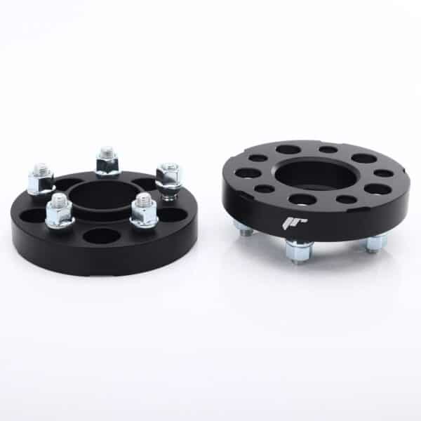 Flancis Japan Racing 15mm 2 gab 5x114.3 60.1 mm With Studs (M12x1.5) (+Nuts) Black (JRWA3-15MM-5H-60BK)