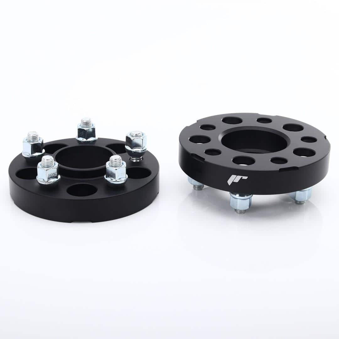 Flancis Japan Racing 15mm 2 gab 5x114.3 60.1 mm With Studs (M12x1.5) (+Nuts) Black (JRWA3-15MM-5H-60BK)