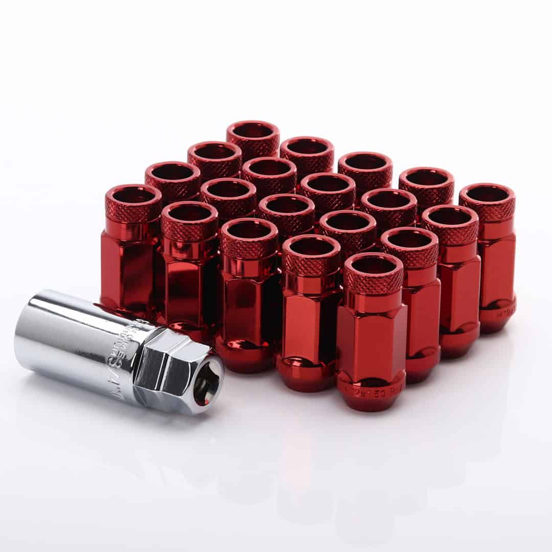 JR Uzgrieznis Forged Steel JN1 Red M12x1.5x45 23mm 60° 20 gab + uzgriežņu atslēga