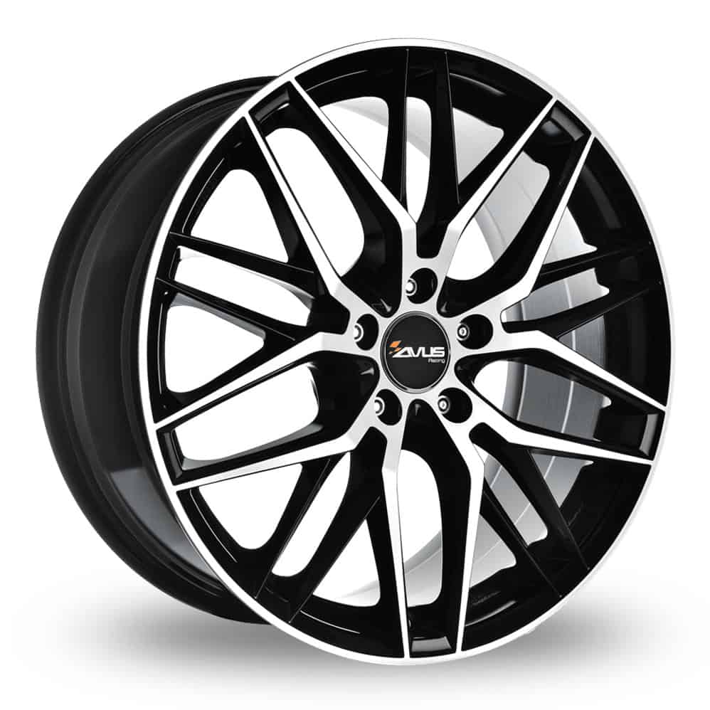 Avus AF19 Black Polished 8x18 5x120 ET45 CB72.6