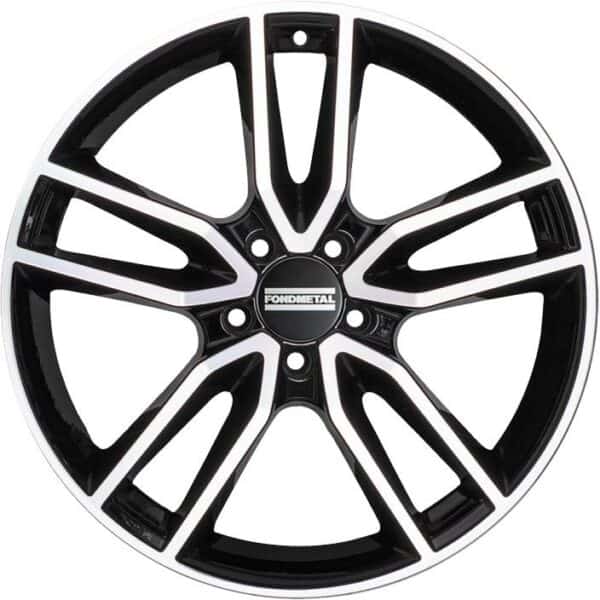 Fondmetal Koros Glossy Black Machined 9x19 5x112 ET44 CB66,6