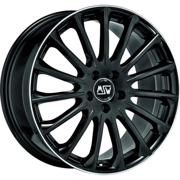 MSW 30 Gloss Black+Diamond Lip 7,5x18 5x114.3 ET40 CB73,1