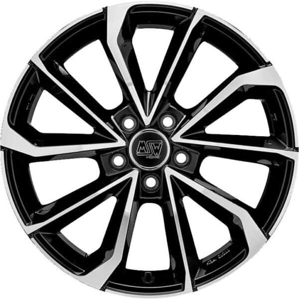 MSW 42 Gloss Black Full Polished 8x18 5x112 ET40 CB73.1