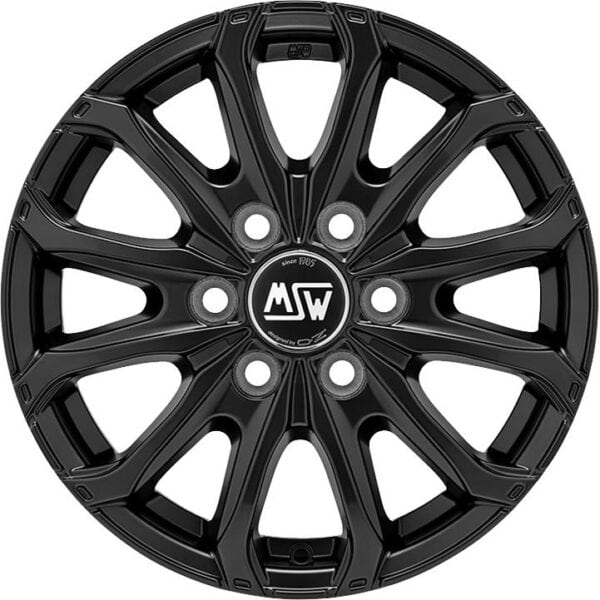 MSW 48 Van 6 Holes Matt Black 6.5x16 6x125 ET68 CB74.1