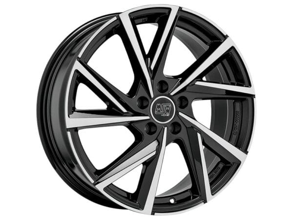 MSW 80-5 Gloss Black Full Polished 7x17 5x112 ET46 CB57.1
