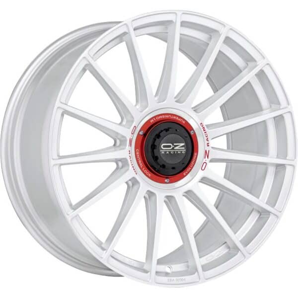 OZ Racing Superturismo Evoluzione WRC Race White Red Lettering 8,5x20 5x112 ET30 CB79,0