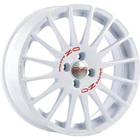OZ Racing Superturismo WRC Race White Red Lettering 8x18 5x114.3 ET40 CB75,0