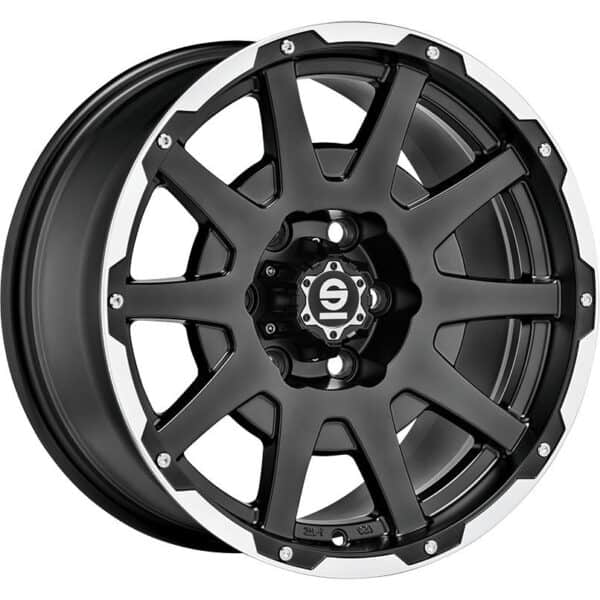 Sparco Dakar Matt Black Lip Polished+Rivets 8,5x17 5x120 ET0 CB65,1