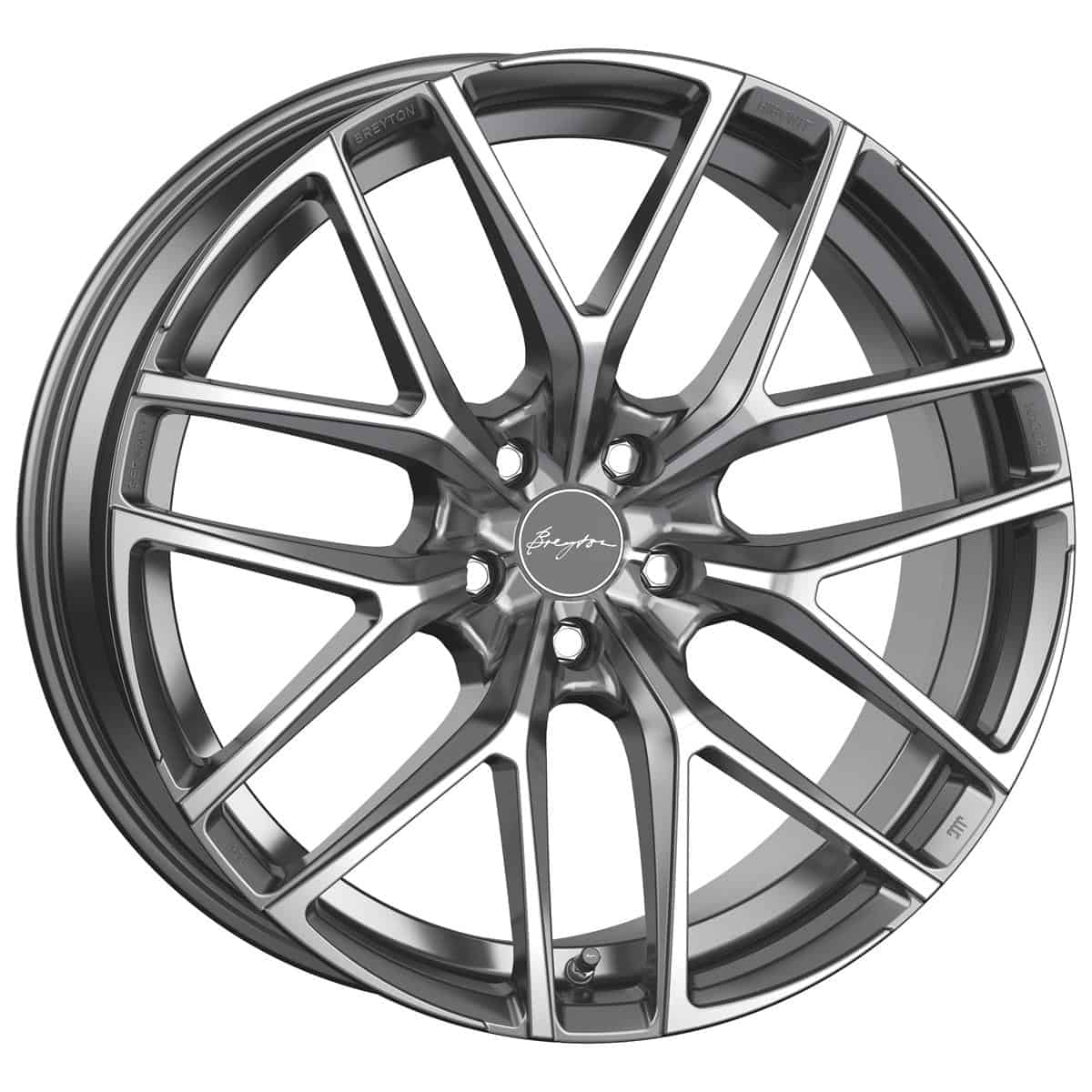 Breyton Hibonit Matt Gun Polished Face 10x20 5x112 ET38 CB66,6