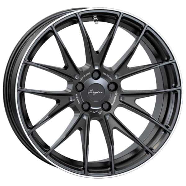Breyton Race GTX Matt Black with Polished Lip 10x20 5x112 ET35 CB66,6