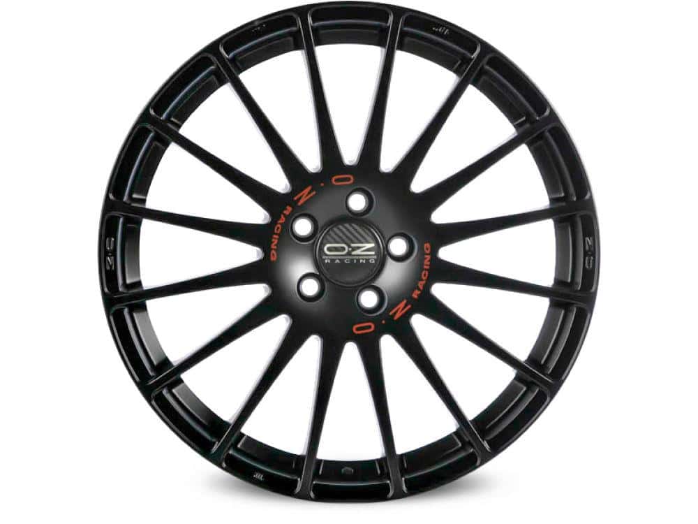 OZ Racing Superturismo GT Matt Black Red Lettering 7,5x17 5x112 ET50 CB75,0