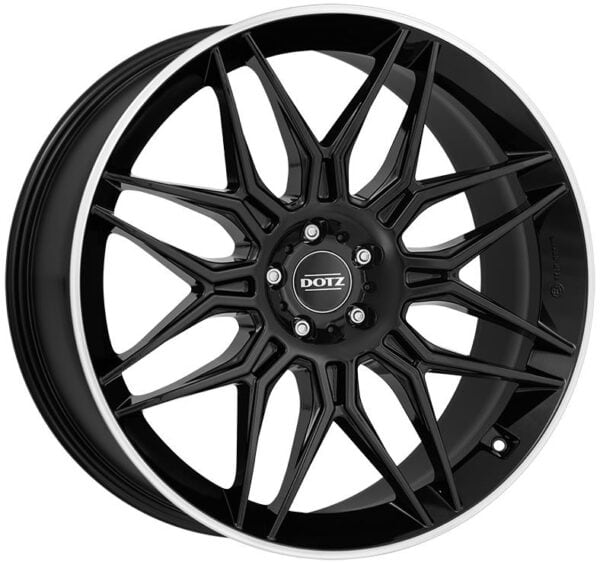 Dotz LongBeach dark Black/polished lip 10,5x22 5x130 ET47 CB71.6