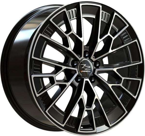 Fondmetal 1972 Glossy Black Machined 9x20 5x112 ET41 CB66.6
