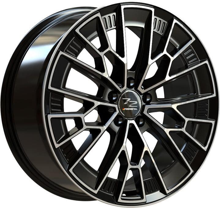 Fondmetal 1972 Glossy Black Machined 9x20 5x112 ET41 CB66.6