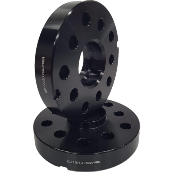 Flancis 25 mm 2 pcs 5x100/112 57.1 mm Black (NBA-5100-5112-571-25B)