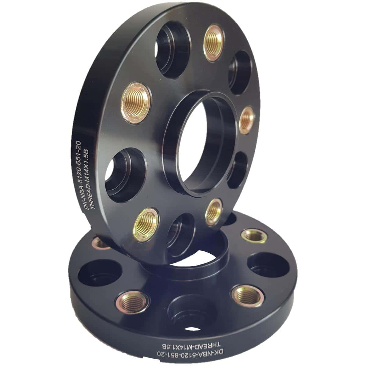 Flancis 20 mm 2 gab 5x120 65.1 mm With Thread Holds M14x1.5 Black (NBA-5120-651-20-THREAD-M14X1.5B)