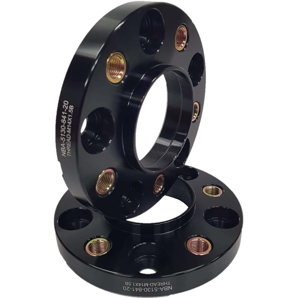 Flancis 20 mm 2 gab 5x130 84.1 mm With Thread Holds M14x1.5 Black (NBA-5130-841-20-THREAD-M14X1.5B)