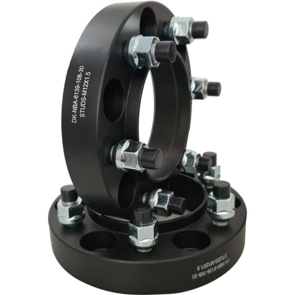 Flancis 30 mm 2 pcs 6x139.7 108.5 mm With Studs M12x1.5 Black (NBA-6139-108-30-STUDS-M12X1.5B)
