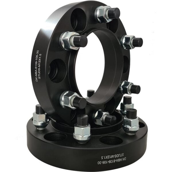 Flancis 30 mm 2 pcs 6x139.7 106.5 mm With Studs M12x1.5 Black (NBA-6139-106-30-STUDS-M12X1.5B)