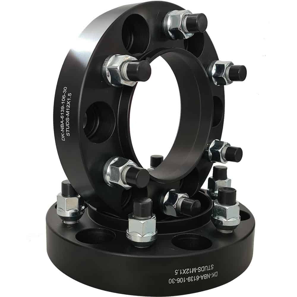 Flancis 30 mm 2 pcs 6x139.7 106.5 mm With Studs M12x1.5 Black (NBA-6139-106-30-STUDS-M12X1.5B)
