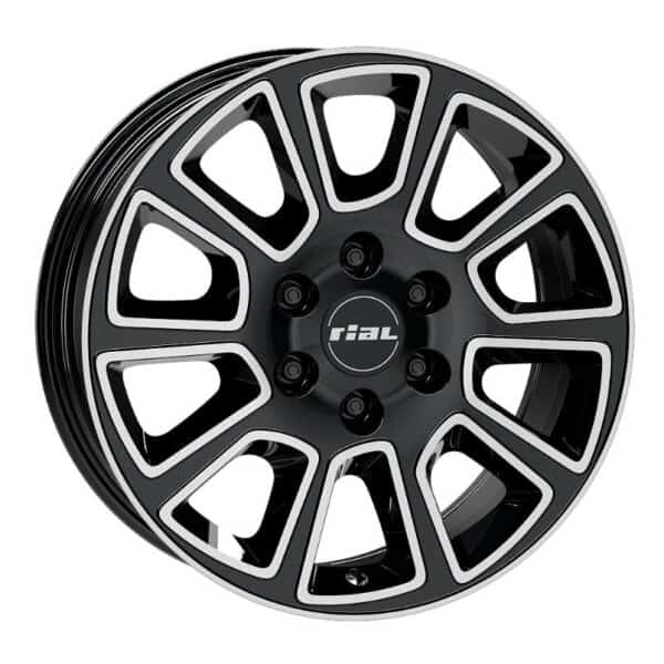 Rial Transporter 2 diamond-black frontpolished 7x17 6x130 ET50 CB84,1