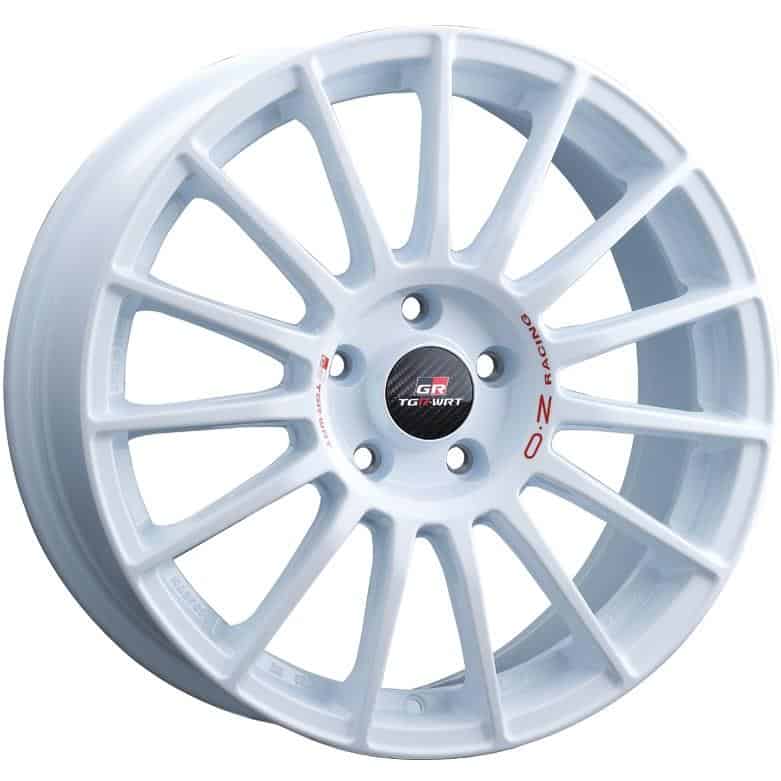 OZ Racing Superturismo TGR-WRT Race White + Red Lettering 8x18 5x114.3 ET45 CB75,0