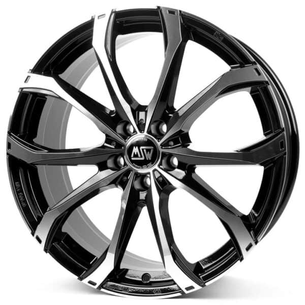 MSW 48 Gloss Black Full Polished 9x21 5x112 ET26 CB66,6