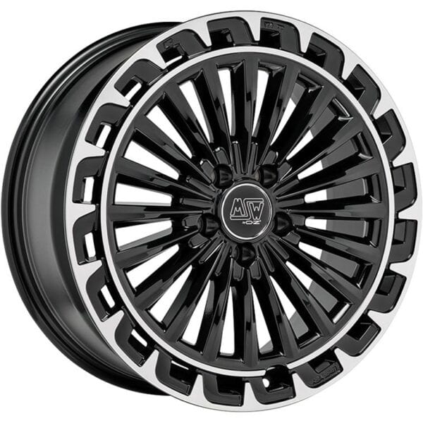 MSW 32 Gloss Black+Diamond Lip 8x19 5x112 ET34 CB73.1